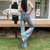 Spring 2026 Retro Low-Rise Flared Jeans for Women - Slim Fit, Versatile Style