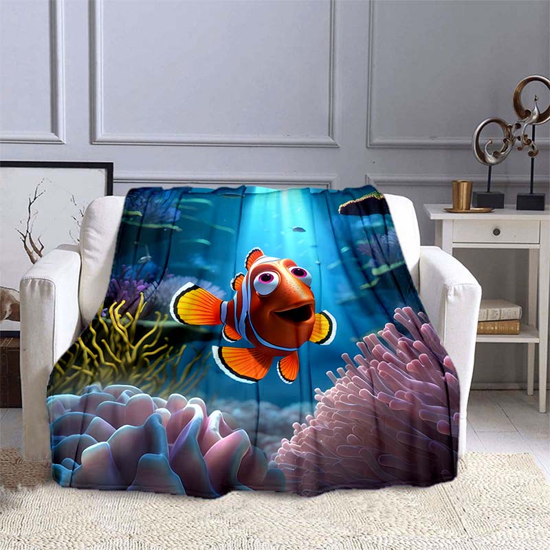 Disney Finding Nemo Pattern Blanket Warm Soft Fluffy Kids and Adult Sofa Bed Throw Blanket Outdoor Travel Camping Luxury Gifts