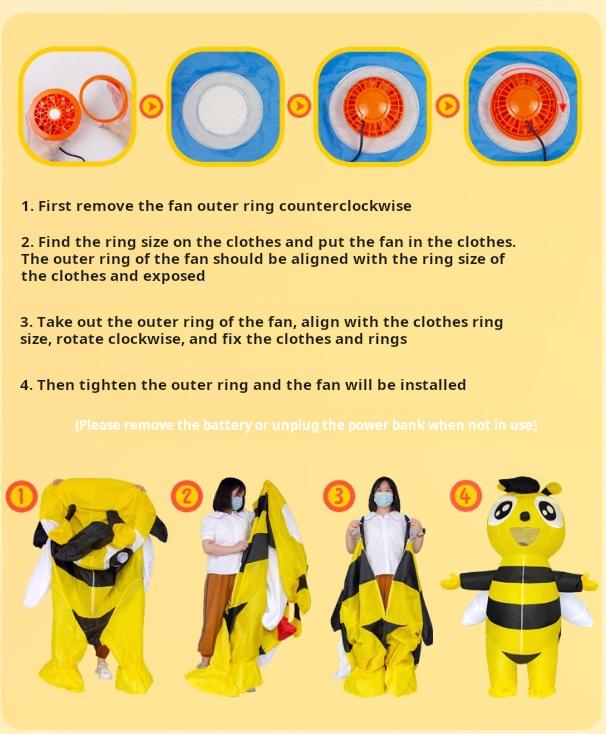 Costum Gonflabil Bee, Adult