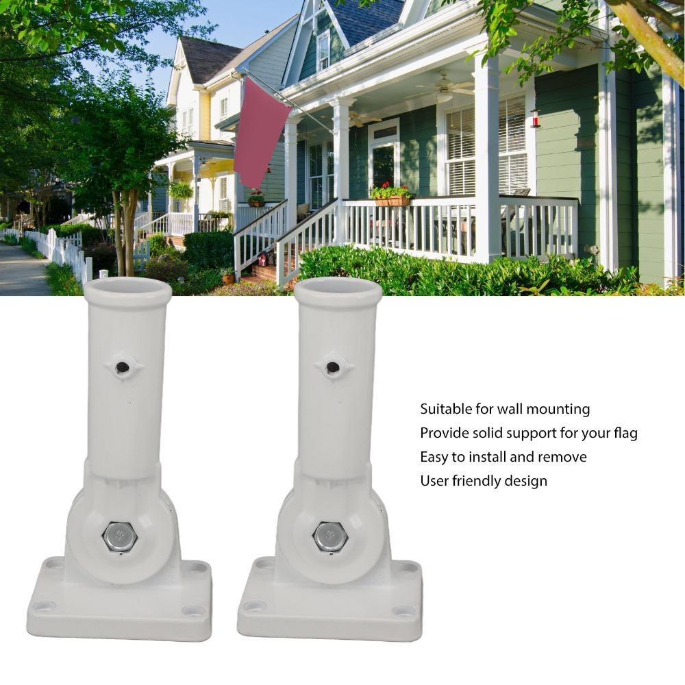 2pcs Easy Install Flag Pole Holder Multi Position Flagpole Bracket Flag Pole Mount Outdoor