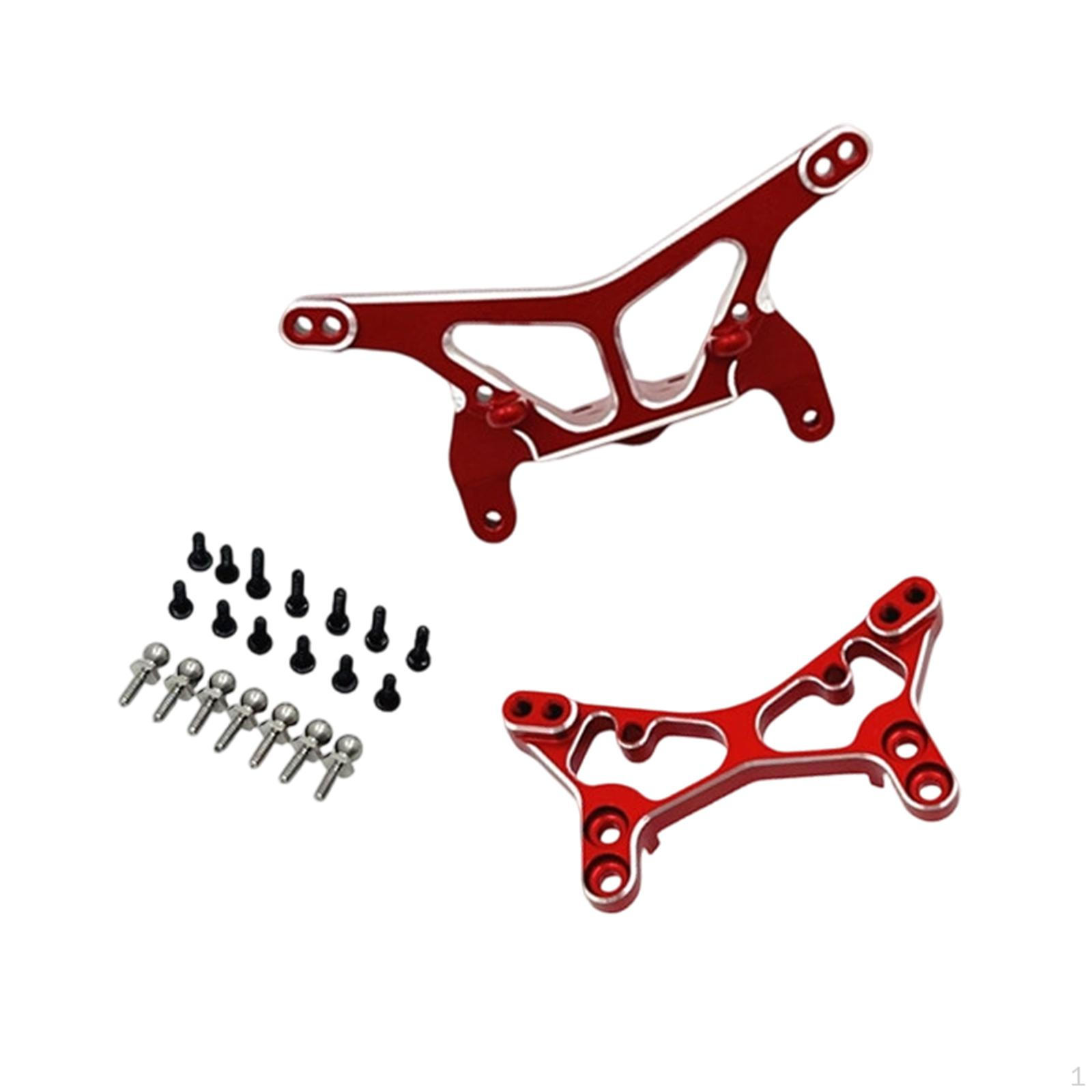 

1/24 RC Car Spare Parts Kit: Reinforced Front And Rear , Metal Shock Absorber Mounts, Improved Red Silver