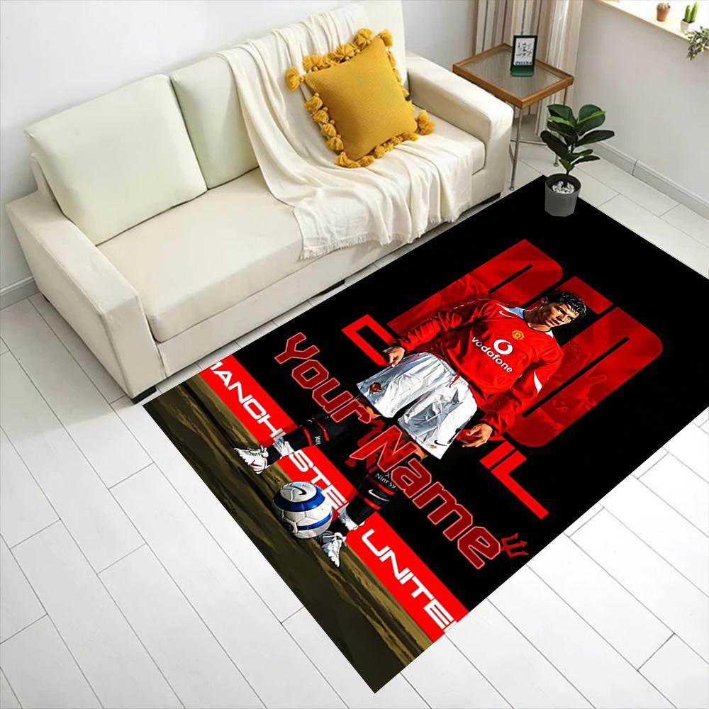 Cristiano Ronaldo (102) Customized Name Floor Rug Office Rug Design for Balcony Kitchen Decorate Room Playrooms Anti-slip Rug Decorate Offices