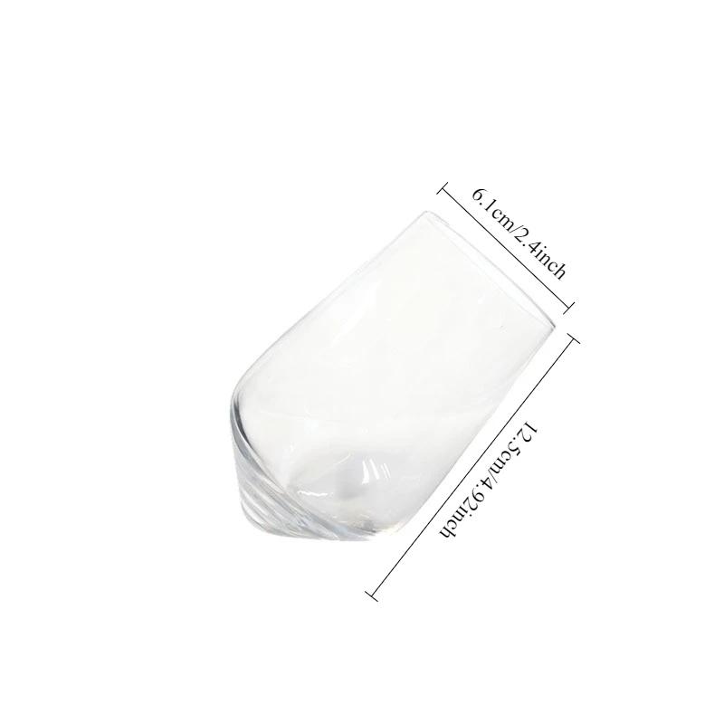Creative Rotating Whiskey Glass Irregular Glass Cup Tumbler Down Wine Glasses Transparent Foreign Wine Mug Party Drinkware Cups 1pcs