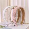 Hair Accessories Plaid Wide-Brimmed Corduroy Sponge Headband Fashion