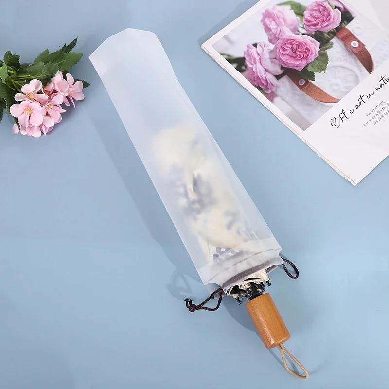 Umbrella Storage Waterproof Frosted Bag Reusable Portable Collapsible Drawstring Car Storages Sleeve Auto Accessories