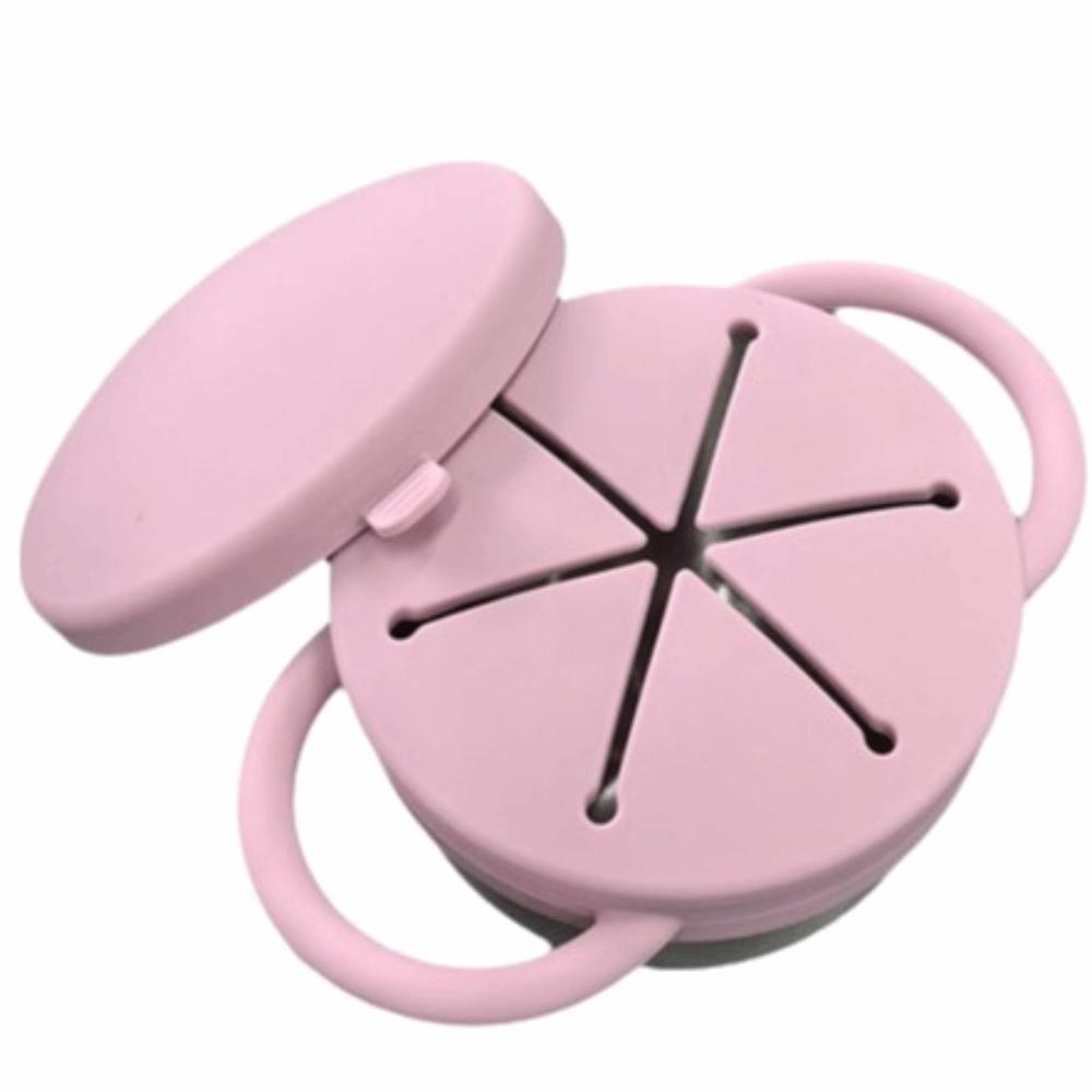 

Ручки с удобным захватом Чашки для снеков из нержавеющей стали Контейнеры для снеков из пищевого силикона Непроливаемые Контейнеры для снеков Малыш розовый