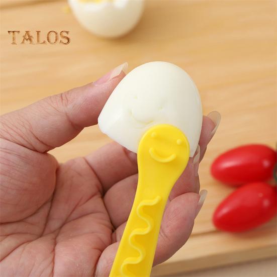 2 buc. Tăiător de ouă din dantelă tăietor de ouă de calitate bună, fără miros, rezistent la căldură, ou fiert tăiat, stil de flori, unelte pentru prepararea micului dejun, pentru casă, ouă de bucătărie