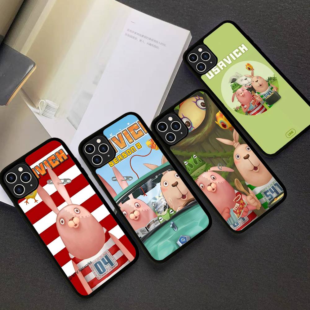 Anime U-USAVICH  Phone Case For iPhone 17 16 15 14 13 Plus 12 11 Pro Max PC+TPU Cases Back Cover