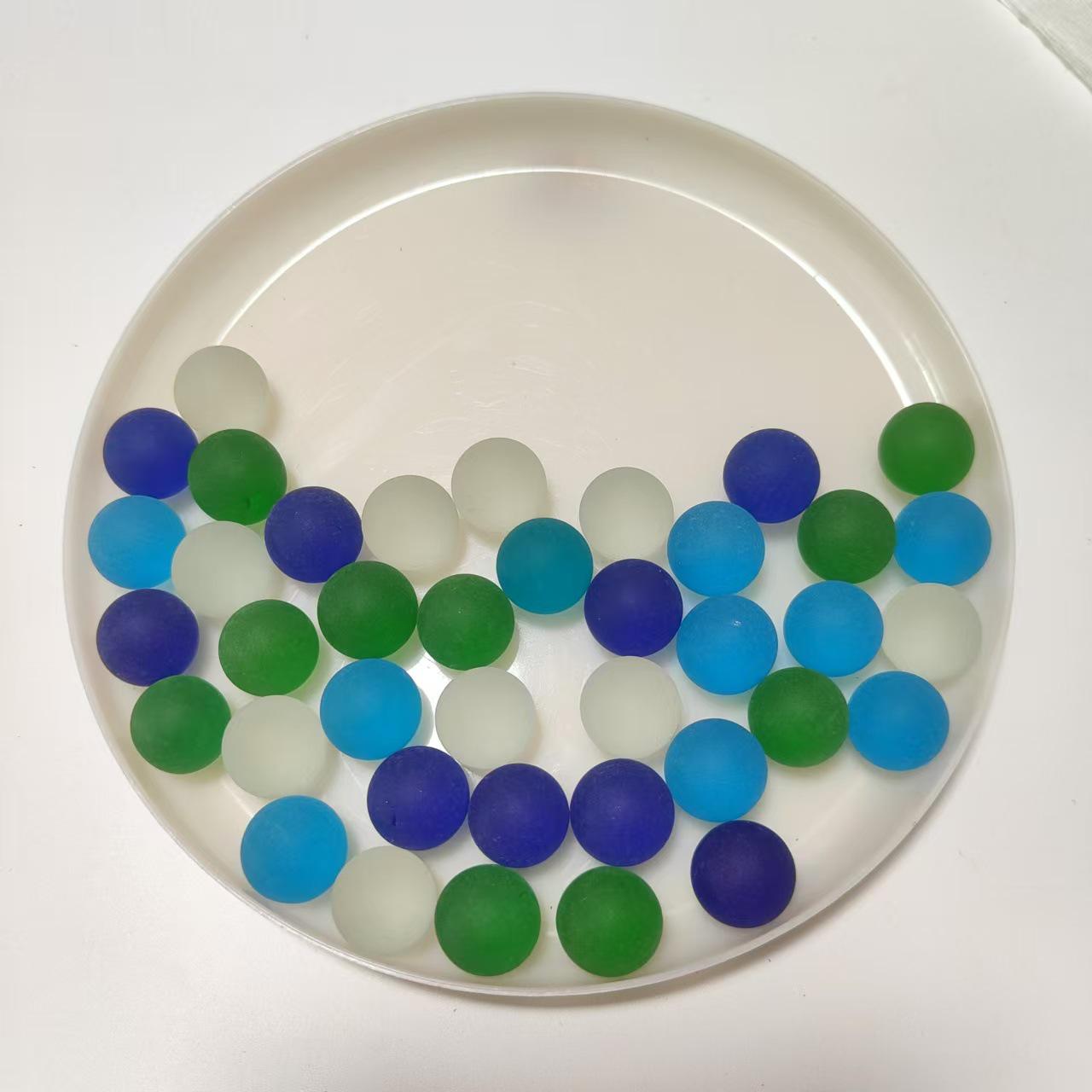 16mm Frosted Multi-Color Glass Marbles for Machines and Checkers