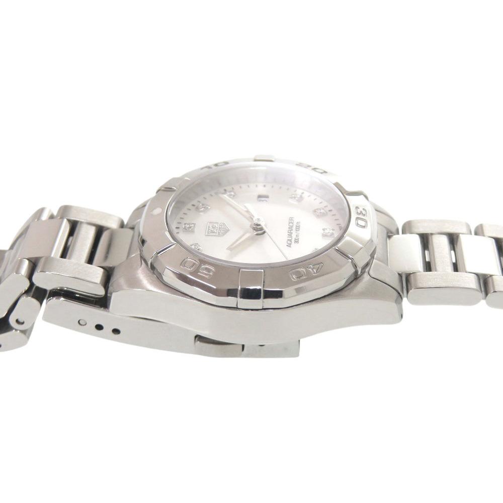 Used AUTHENTIC TAG HEUER WAY1413.BA0920 Aquaracer 11P Diamond SS Quartz Wristwatch