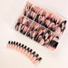 European American Medium Almond French Pointed Wearable False Nails - 360 Pieces