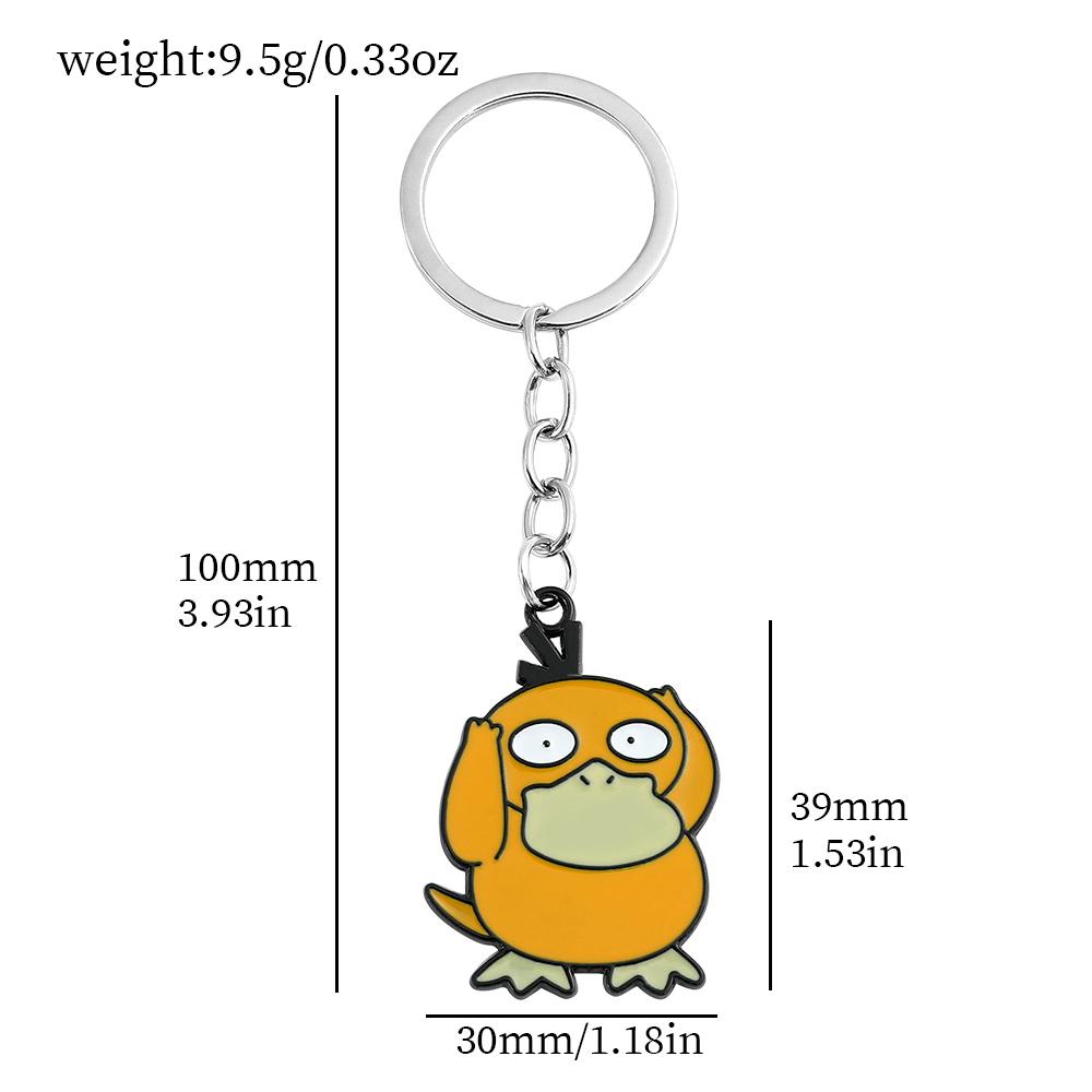 Kawaii Jigglypuff Pink Girl Keychains for Kids Cute Anime Pikachu Squirtle Psyduck Charmander Souvenirs Gift