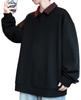 Bligo Fall Long Solid Large Drop Loose Korean Soft To the Men's Sweatshirt, Collared, Sleeve, Color, Size, Stylish, Popular, Simple, Comfortable,
