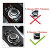 Silver ABS + Crystal Car Central Media Knob Replace For BMW 3 X5 X6 E90 E70 10