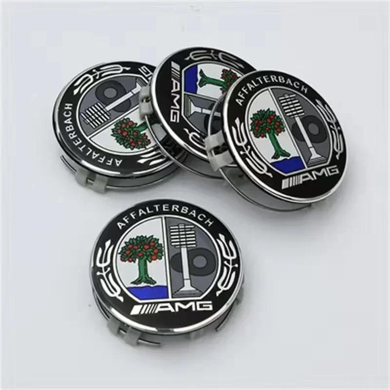 Hot Car Sticker 4PCS 75mm Car Wheel Center Cap Hub Covers Badge Accessories for Mercedes benz AMG C E S GLE CLC Class W204 W203