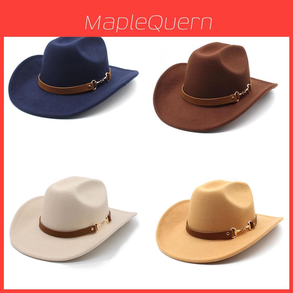 Cappello Western da Cowboy in Feltro di Lana Stile Tibetano Tradizionale per Uomo e Donna Protezione Solare Estiva
