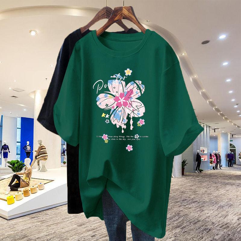 2024 Summer Round Neck Printing Pure Cotton Trend Pattern Comfort Showy Fashion Loose Fitting Multicolor Women's Funny T-Shirts