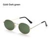 Vintage Oval Style Sunglasses Woman Metal Frame Retro Sun Glasses Male Female Clear Mirror Small Round Gafas De Sol Para Hombre