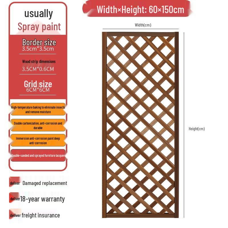 Anti-Corrosion Wood Garden Fence & Climbing Frame for Outdoor Spaces