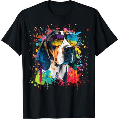 Treeing Walker Coonhound, Colorful Treeing Walker Coonhound T-Shirt