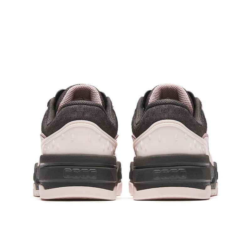 Anta Micro Sugar women low-top skate shoes brown pink white lightweight durable trendy 922548088-3