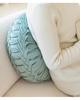 Nordic Minimalist Round Cream Plush Embroidered Throw Pillow for Sofa