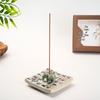Chinese Ceramic Incense Burner with Calligraphy Design - Elephant Ornament for Sandalwood Tea Table Incense Sticks