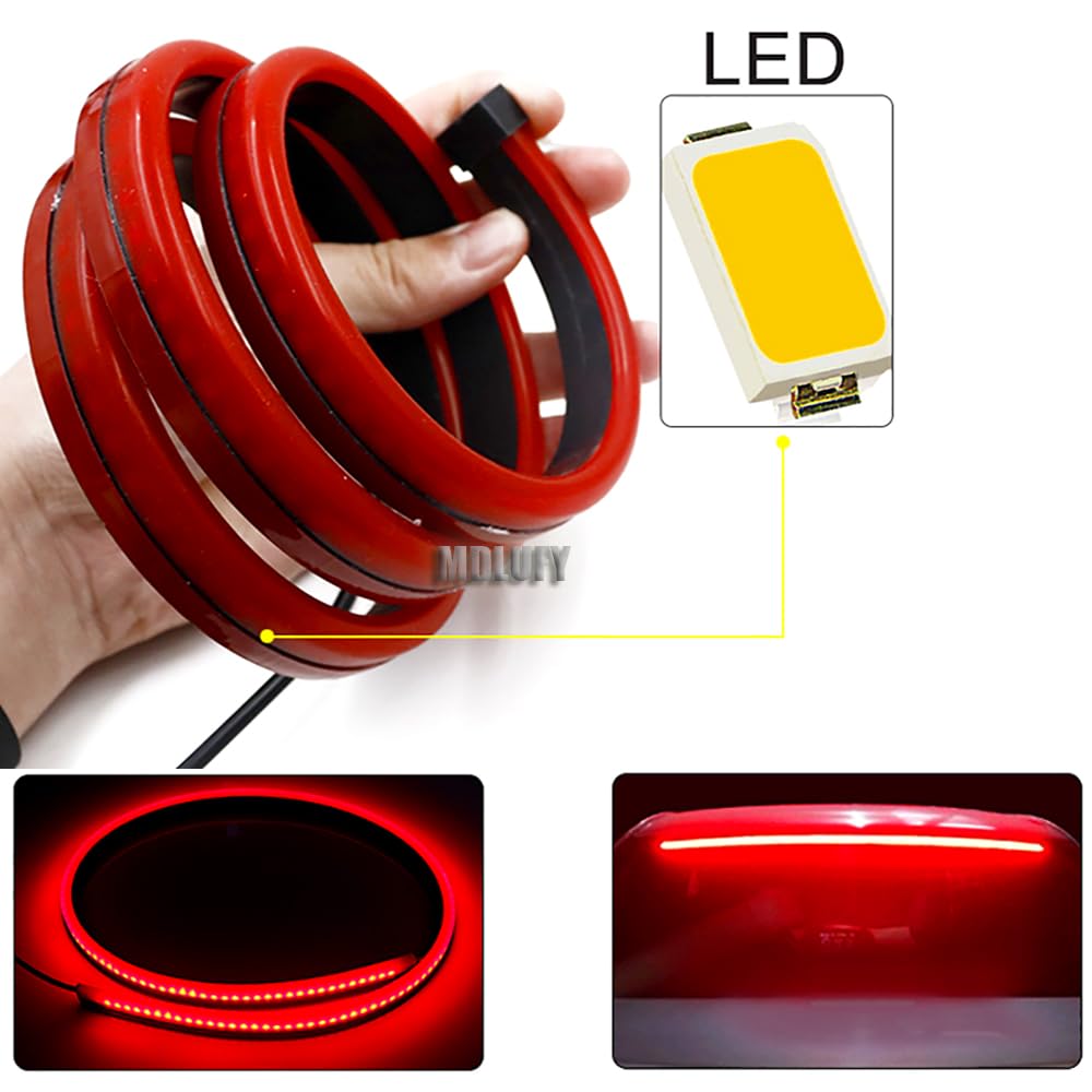 MDLUFY 39.4 Inches (100 Cm) Brake Light, LED Tape, 12 V, Multi-functional, Rear Glass,