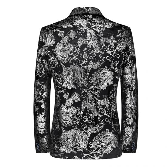 Fashion New Men's Casual Boutique Business Bronzing Design Evening Dress Suit / Male Slim Fit Blazers Jacket Coat