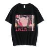 Anime Serial Experiments Lain T-Shirt Men Women Graphic T Shirts Unisex Iwakura Manga Girl Sci Fi Short Sleeve Tee