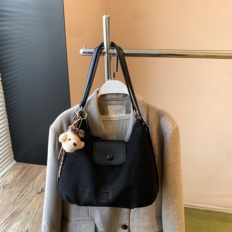 Casual retro suede women's backpack 2025 new commuter versatile back bag multi-purpose shoulder tote bag