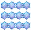 12er-Pack Blaue Schneeflocken-Alufolie-Ballons, Ballons mit Winter-Thema, Geeignet für Weihnachten, Weihnachtsfeiern, Wi
