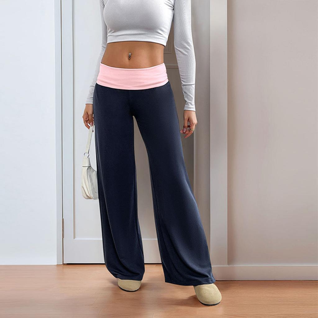 Women's High Waist Loose Wide Leg Yoga Pants Casual Sports Pants