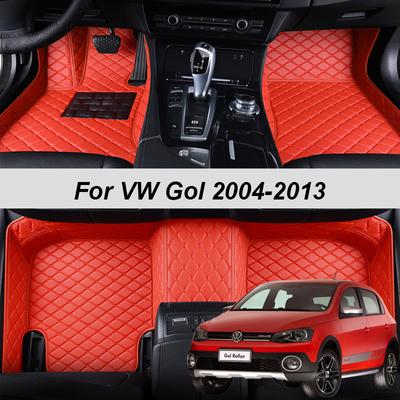 100%-ban illeszkedő, egyedi gyártású bőr autó padlószőnyegek VW Volkswagen Gol G6 G5 2005 2006 2007 2013 szőnyeg szőnyegek lábpárnákhoz