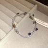 Blue Star Zirconia Hexagonal Flower Bracelet - Stylish, Versatile, and Luxurious Wrist Jewelry for Women