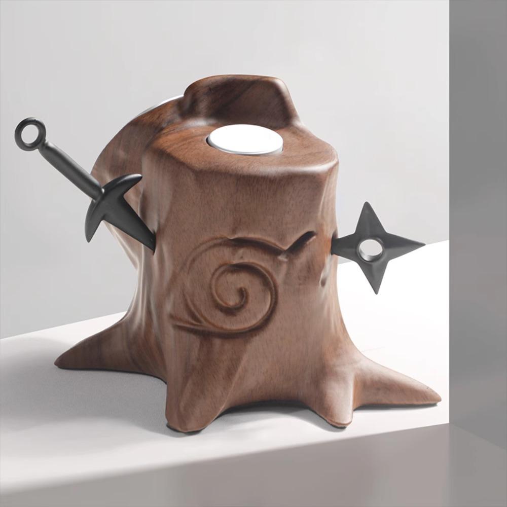 Tree Stump Magsafe Mobile Phone Holder Custom Originality Wireless Charging Wooden Magnetic Phone Stand Charger Bracket Desktop
