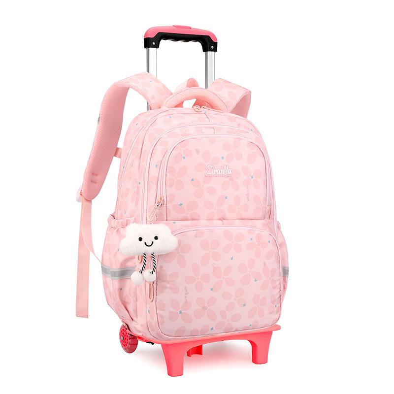 Set Zaino Scolastico Zaino con Ruote per Ragazze Studenti Zaino Trolley con Ruote Borsa Scolastica con Ruote Bagaglio da Viaggio Zaino per Libri