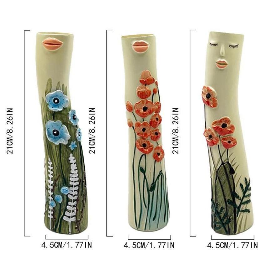 1 stk Vakker Elegant Damer Kroppsvase Tørket Blomsterbukett Vaser Kvinnekropp Kunsthåndverk Ornamenter Hjem Skrivebordsdekor Stue Hage