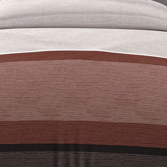 Parure housse de couette en coton 57 Fils/cm2 140x200 cm STRIPE rouge par Soleil d'ocre