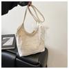 Large Capacity Foreign Style Fairy Style Woven Bag Women's 2025 New Fashion Lace Shoulder Bag Versatile Tote Bag