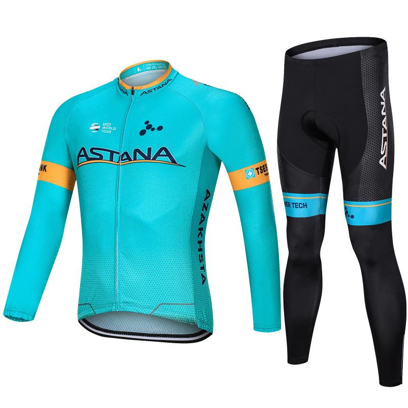 Sky Cycling Suit Long-sleeved Suit Men's Slim Mountain Road Bike Spring Summer Autumn Cycling Shirt Breathable Sun Protection