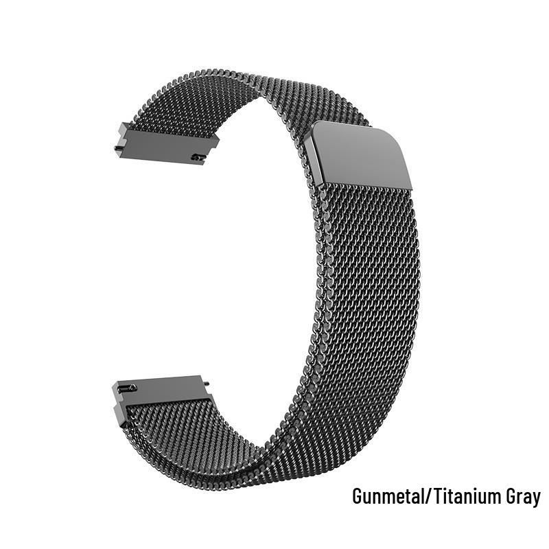 Compatible Milanese Stainless Steel Magnetic Loop Watch Band for Huawei GT4, Samsung 6, Xiaomi S4, and Watch5.