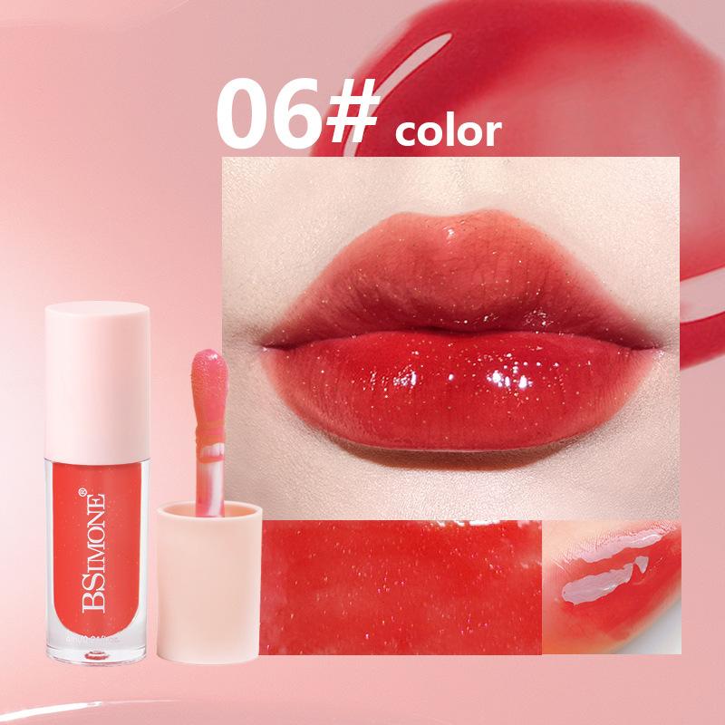 

Watery Lip Glaze Lipstick Pearlescent Shimmer Watery Plumping Lip Gloss Moisturizing Plump Lips 6