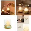 Cute Bedside Flame Shape Night Lamp With Soft Glow Rechargeable Battery For Kids Sleep Aid