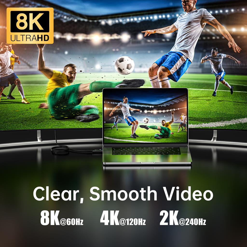 48 Gbit/s Glasfaser-HDMI 2.1 Kabel, unterstützt 8K@60Hz 4K@120Hz HDR eARC HDCP, Hochgeschwindigkeits-HDMI-Kabel für PS5 HD-TV Blu-ray Computer