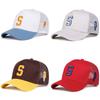 Mode Unisex S Buchstaben Stickerei Seite Blitz Baseballnetz Kappen Frühling und Sommer Outdoor Verstellbare Freizeit Hüte Sonnenschutz Hut
