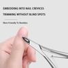 1Pcs Nail Art Cuticle Scissor Nippers Clipper Dead Skin Remover Cut Plier Manicure Stainless Steel Trimming Pedicure Care Tools