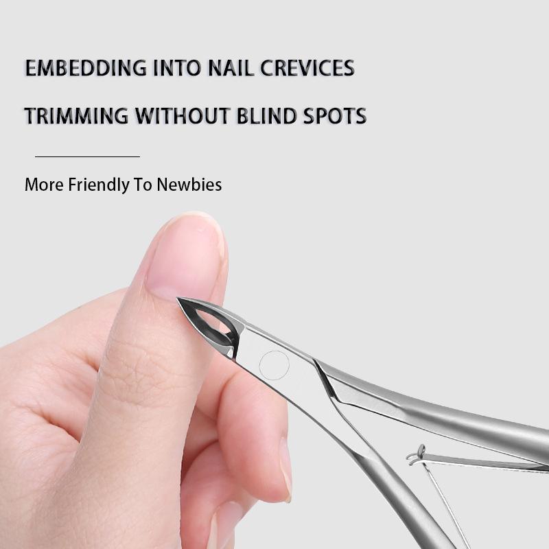 1Pcs Nail Art Cuticle Scissor Nippers Clipper Dead Skin Remover Cut Plier Manicure Stainless Steel Trimming Pedicure Care Tools