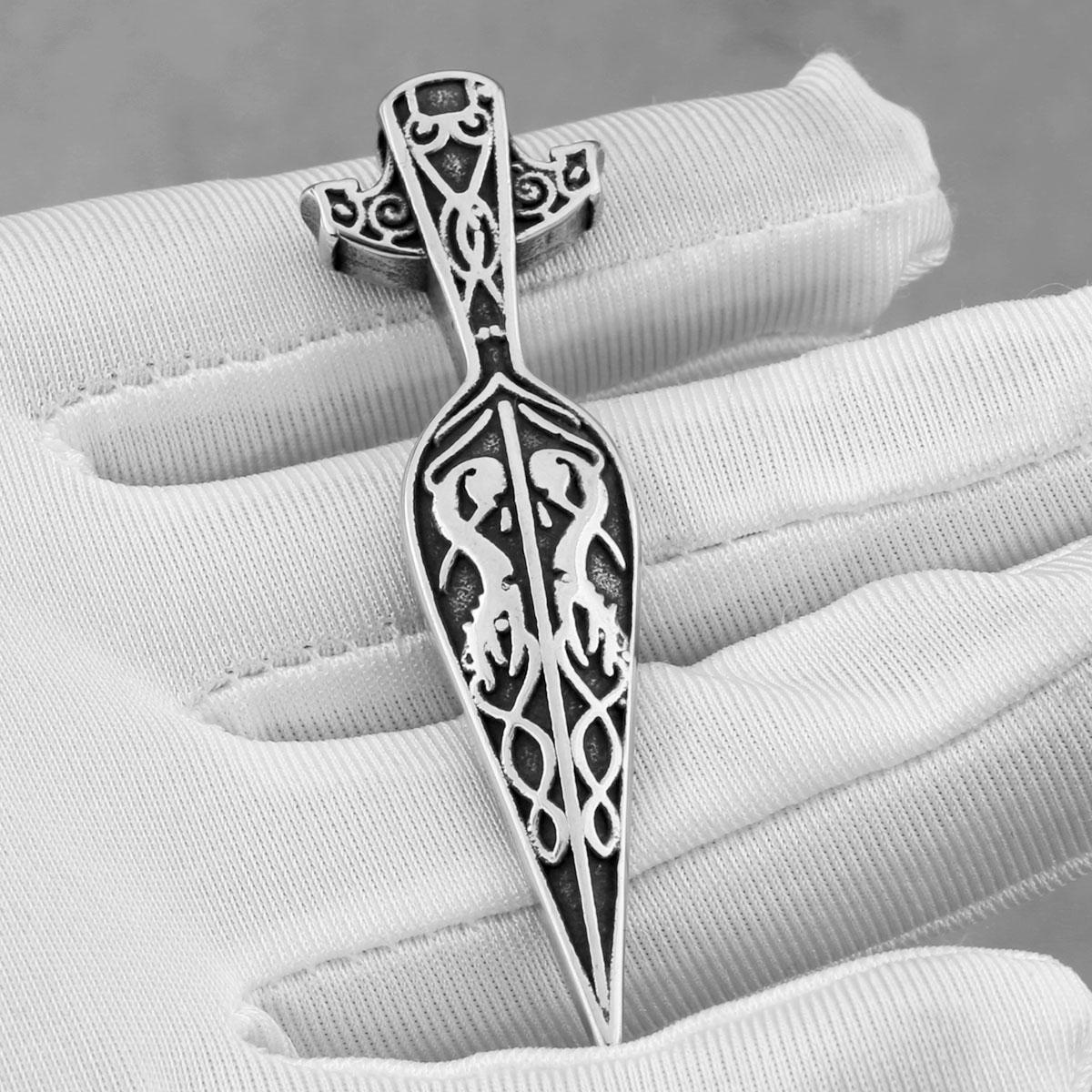 

Nordic Viking Warrior Spear Necklace Men Punk Celtic Knot Amulet Pendant Necklace Vintage Hip Hop Biker Viking Jewelry