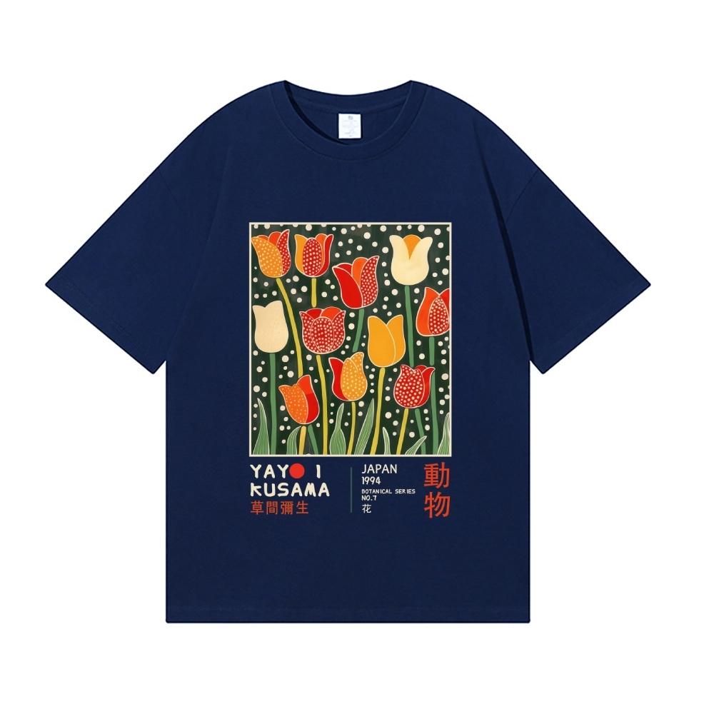 Yayoi Kusama T-shirt Japanese Artist Pop Art Polka Dot Pumpkin Infinity Mirrors Crewneck Casual Streetwear Y2k 2026 Summer Tees